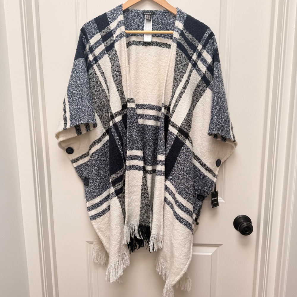 Forever 21 Poncho Cape Wrap One Size NWT